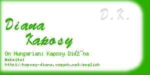 diana kaposy business card